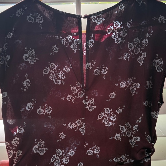 A New Day Brown and Blue Floral Midi Dress - Picture 4 of 5